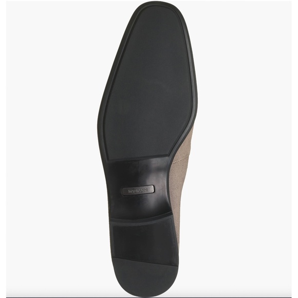 MAGNANNI MEN NIB $475 TIERRA GREY SUEDED LEATHER PENNY LOAFERS. SIZE 10.5 - Picture 9 of 11